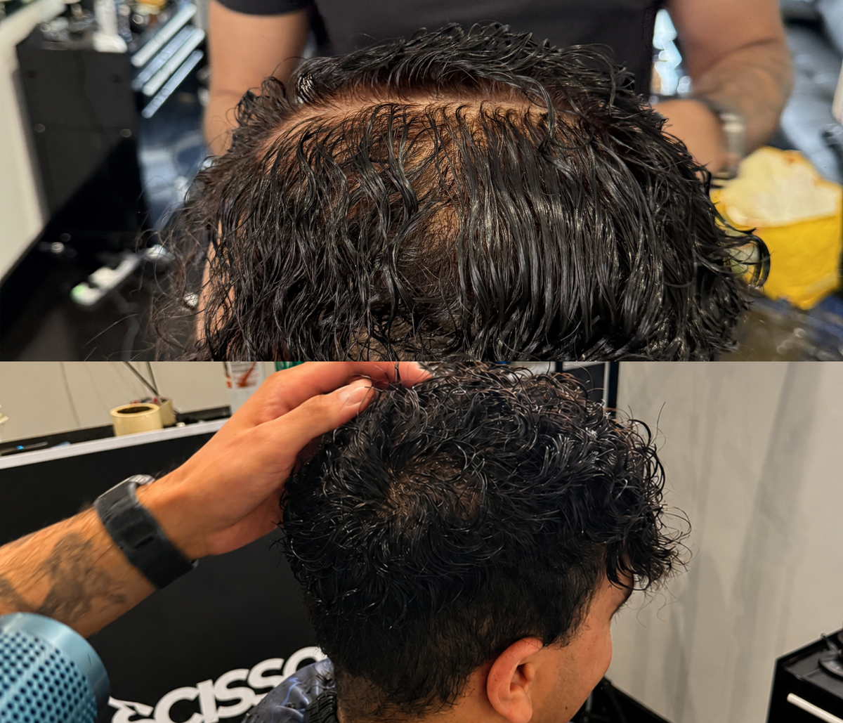 Natural custom hair system result